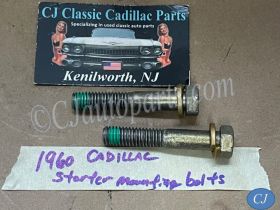 OEM 1959 1960 CADILLAC 390 ENGINE STARTER MOTOR MOUNTING BOLTS ~ SET OF 2